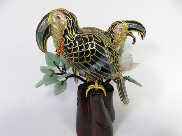 Cloisonne Tucan Figurines