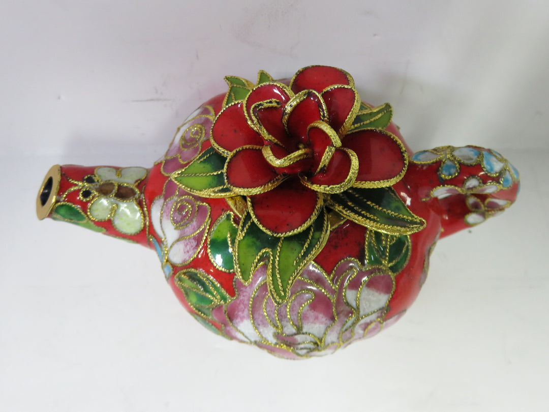 Cloisonne Teapot Figurine
