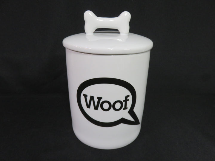 Crate & Barrel "Woof" Canister