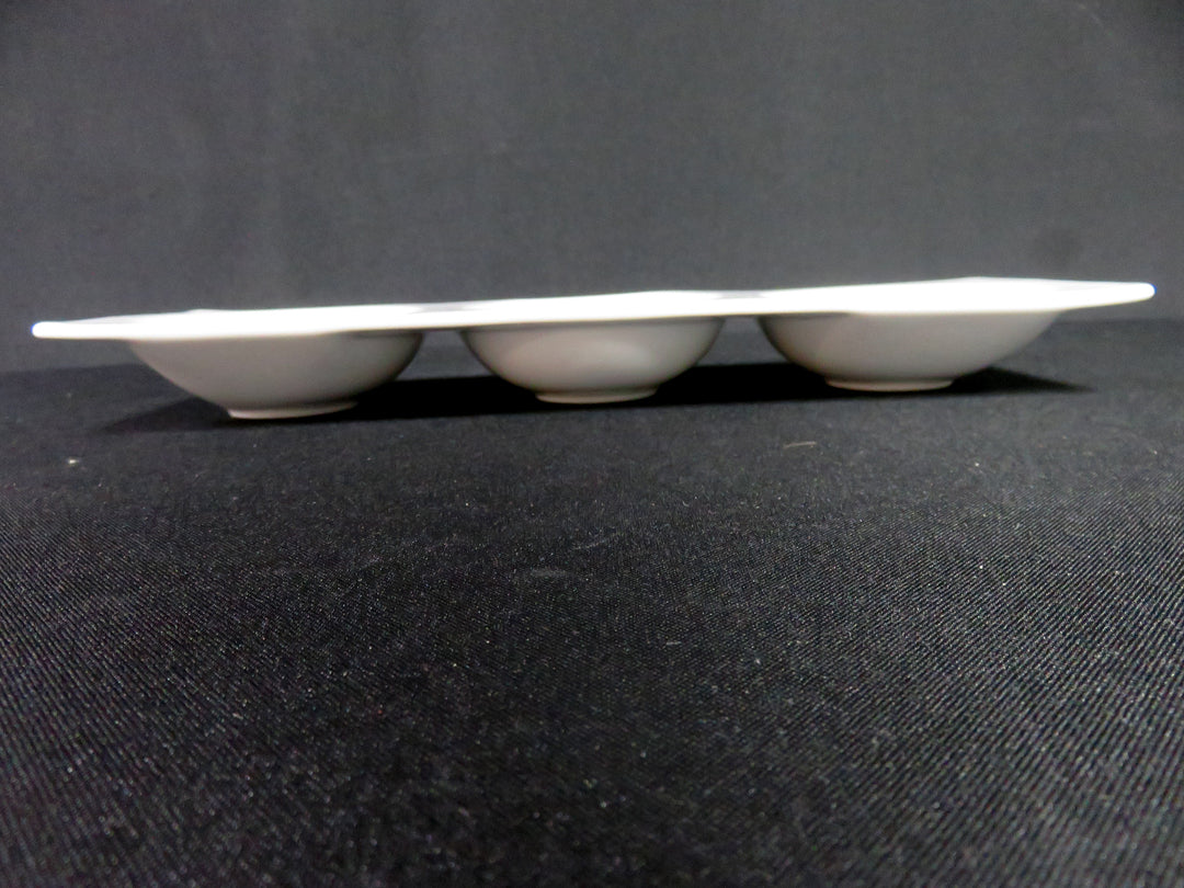 CB2 White Sectioned Dishes
