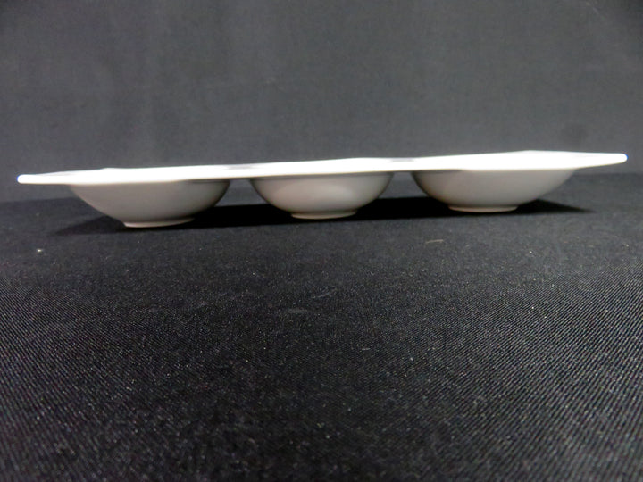 CB2 White Sectioned Dishes