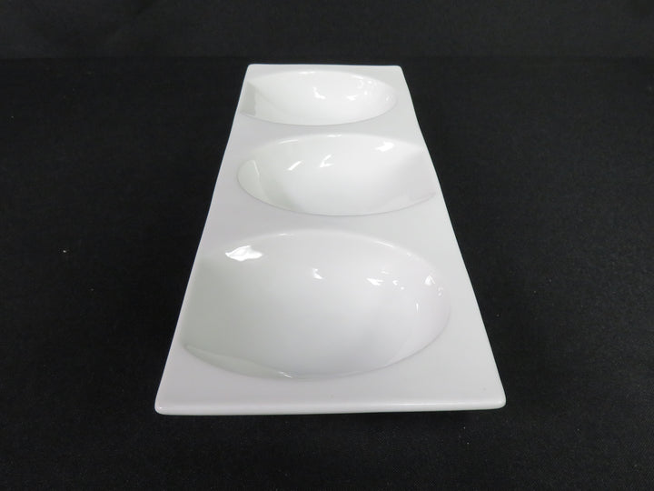 CB2 White Sectioned Dishes