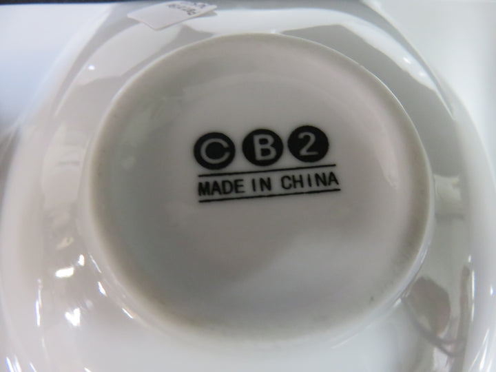 CB2 White Sectioned Dishes