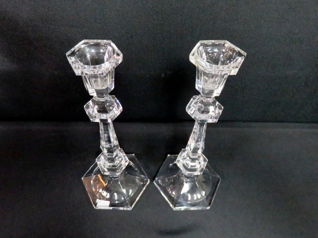 Pair Glass Candlesticks
