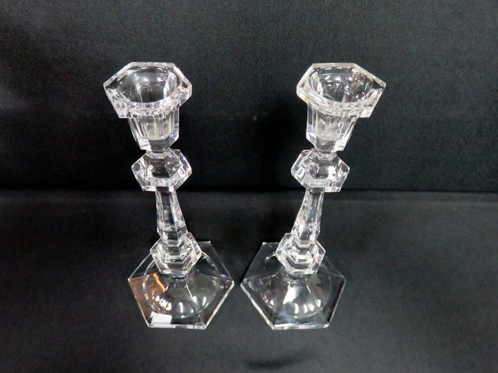 Pair Glass Candlesticks