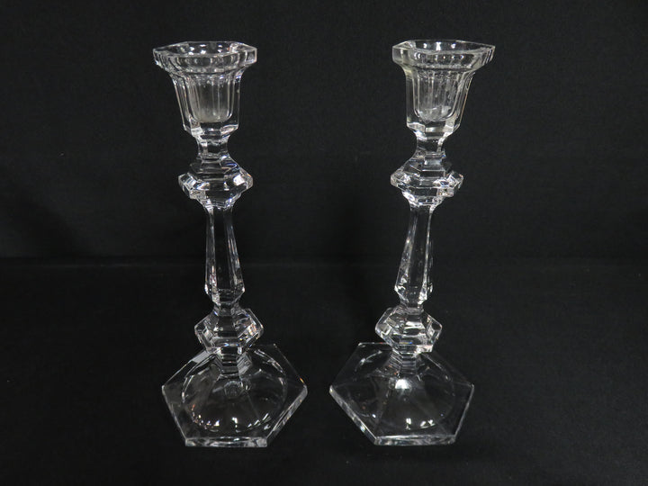 Pair Glass Candlesticks