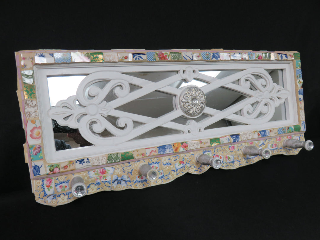 Mosaic Wall Mirror/Coat Rack