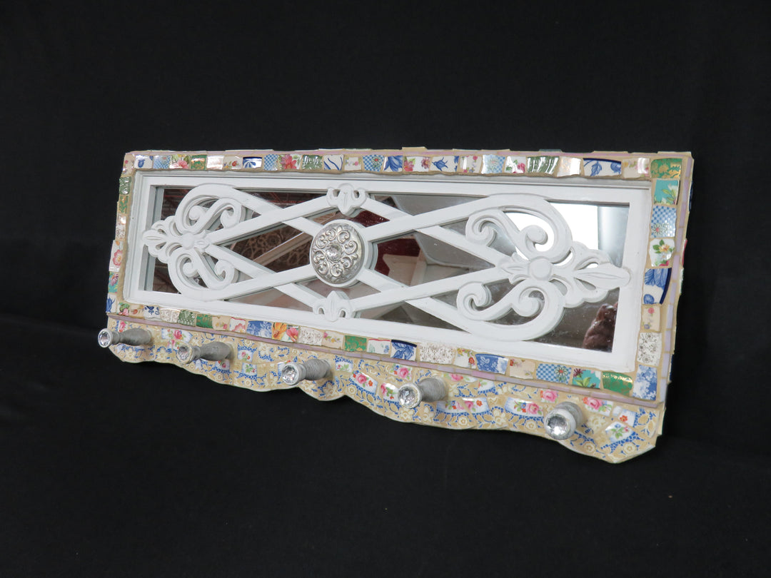 Mosaic Wall Mirror/Coat Rack