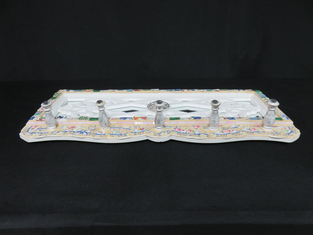 Mosaic Wall Mirror/Coat Rack