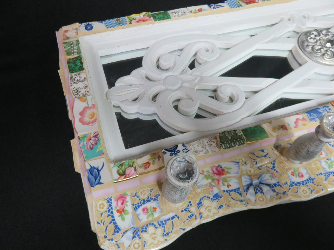 Mosaic Wall Mirror/Coat Rack