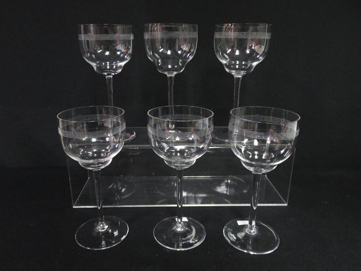 Art Deco Motif Wine Glasses