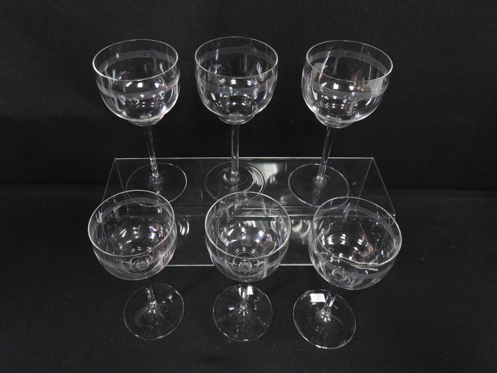 Art Deco Motif Wine Glasses