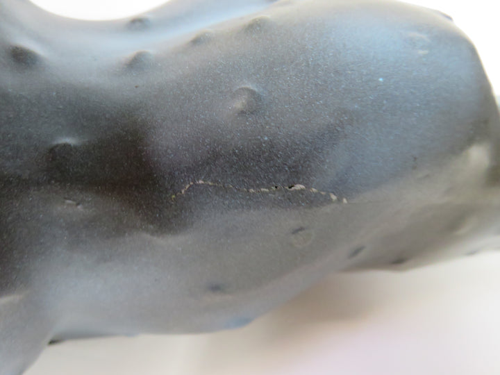Slag Glass Lamp with Frog Base