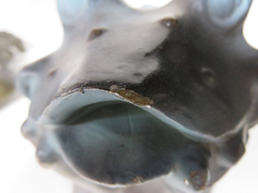 Slag Glass Lamp with Frog Base