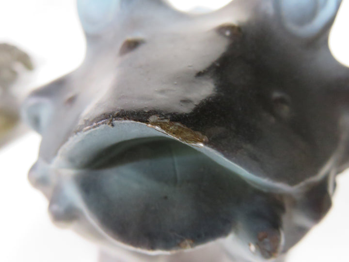 Slag Glass Lamp with Frog Base