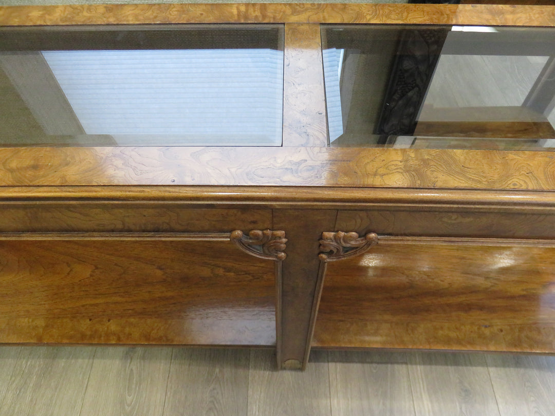 Burled Wood Console Table