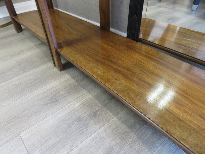 Burled Wood Console Table