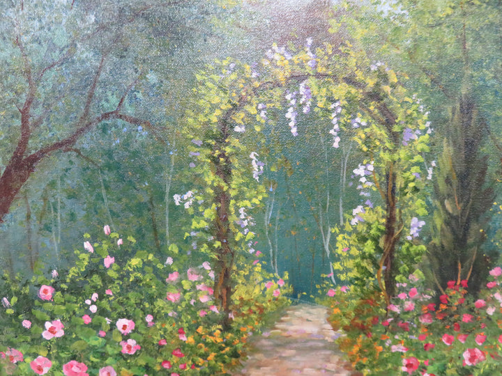 Garden Oil Painting - Signed Original