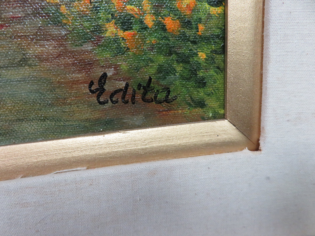 Garden Oil Painting - Signed Original
