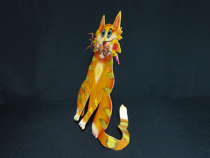 Metal Cat Sculpture by Ganz