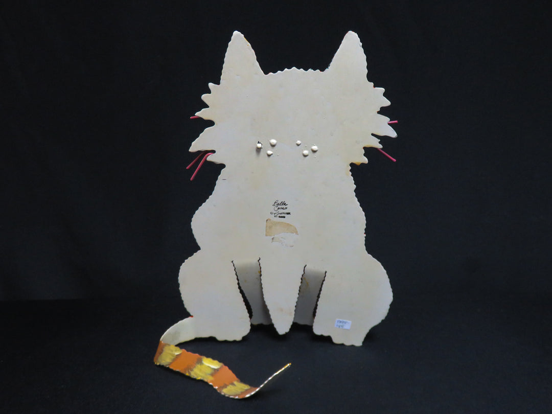 Metal Cat Sculpture by Ganz