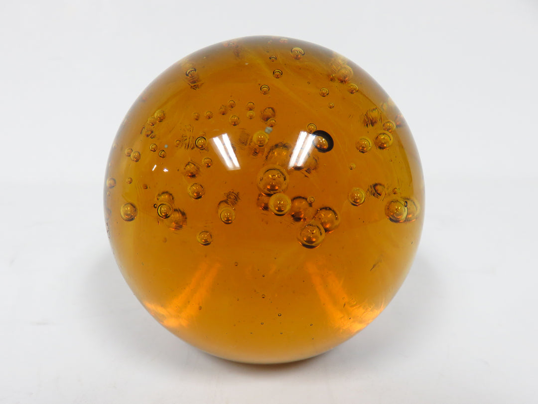 Amber Sphere Paperweight