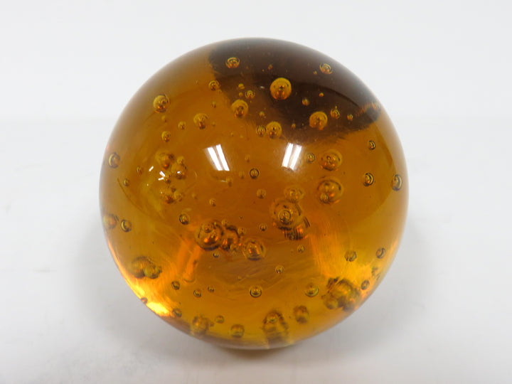 Amber Sphere Paperweight