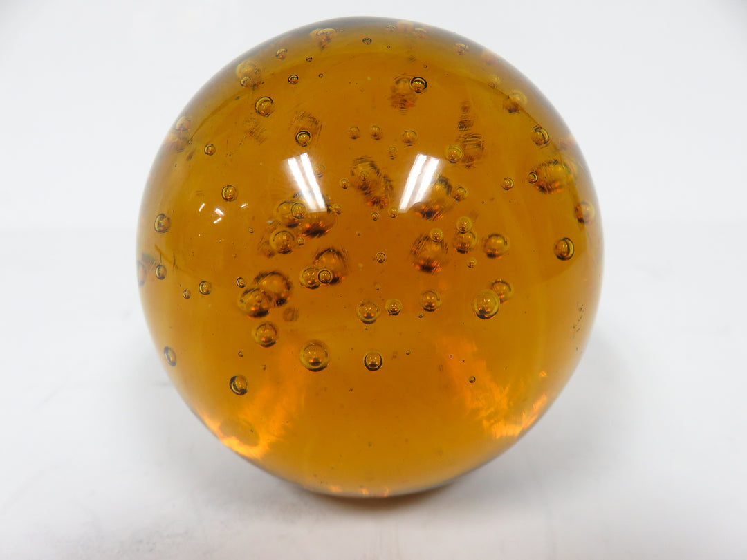 Amber Sphere Paperweight