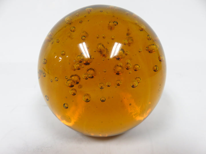 Amber Sphere Paperweight