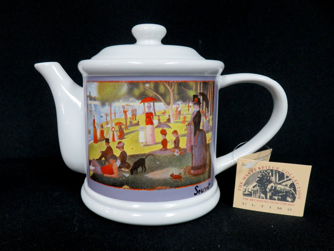 Seurat White Lidded Teapot