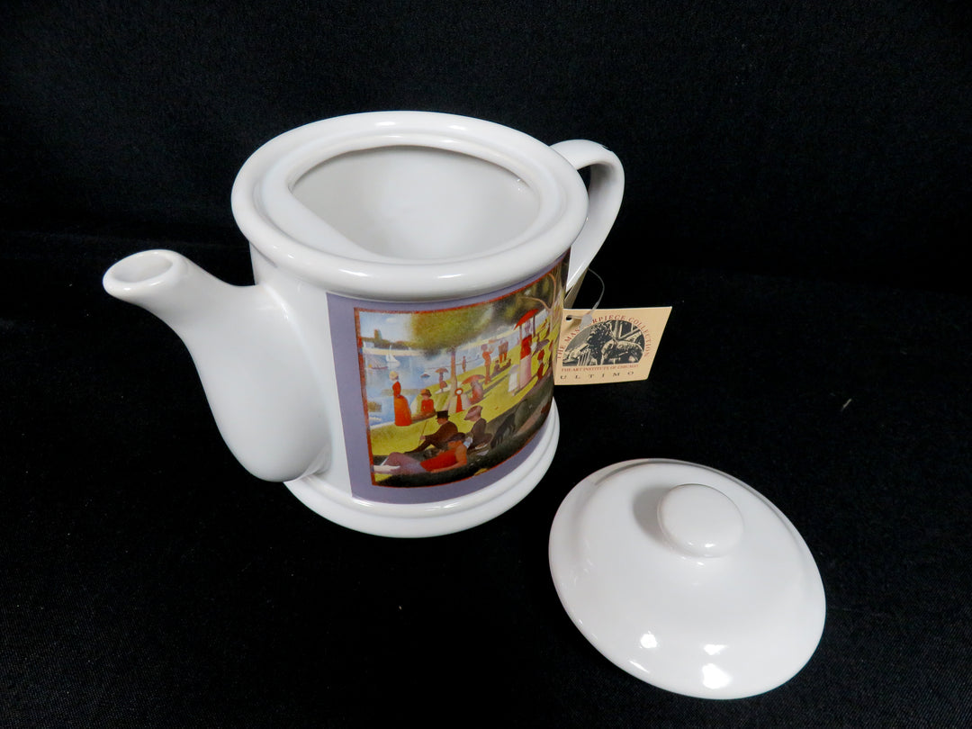 Seurat White Lidded Teapot