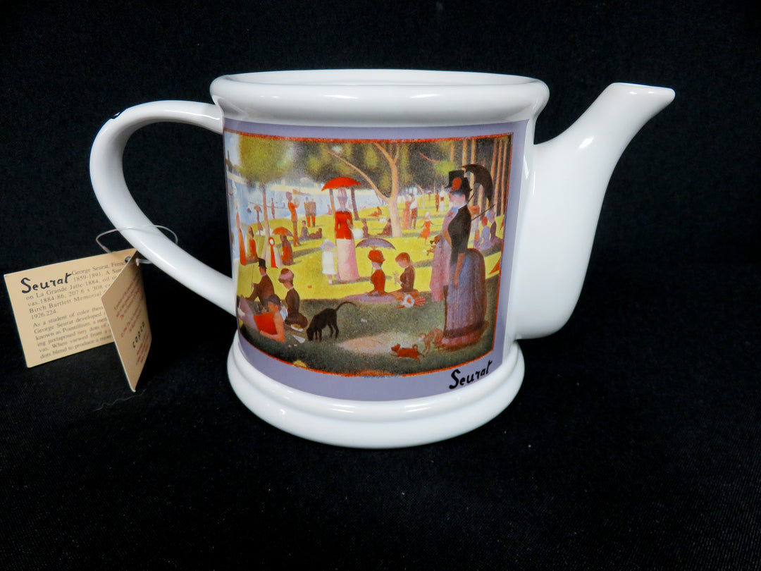 Seurat White Lidded Teapot
