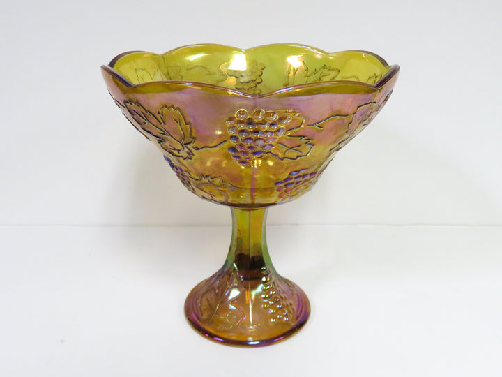 Amber Pedestal Bowl