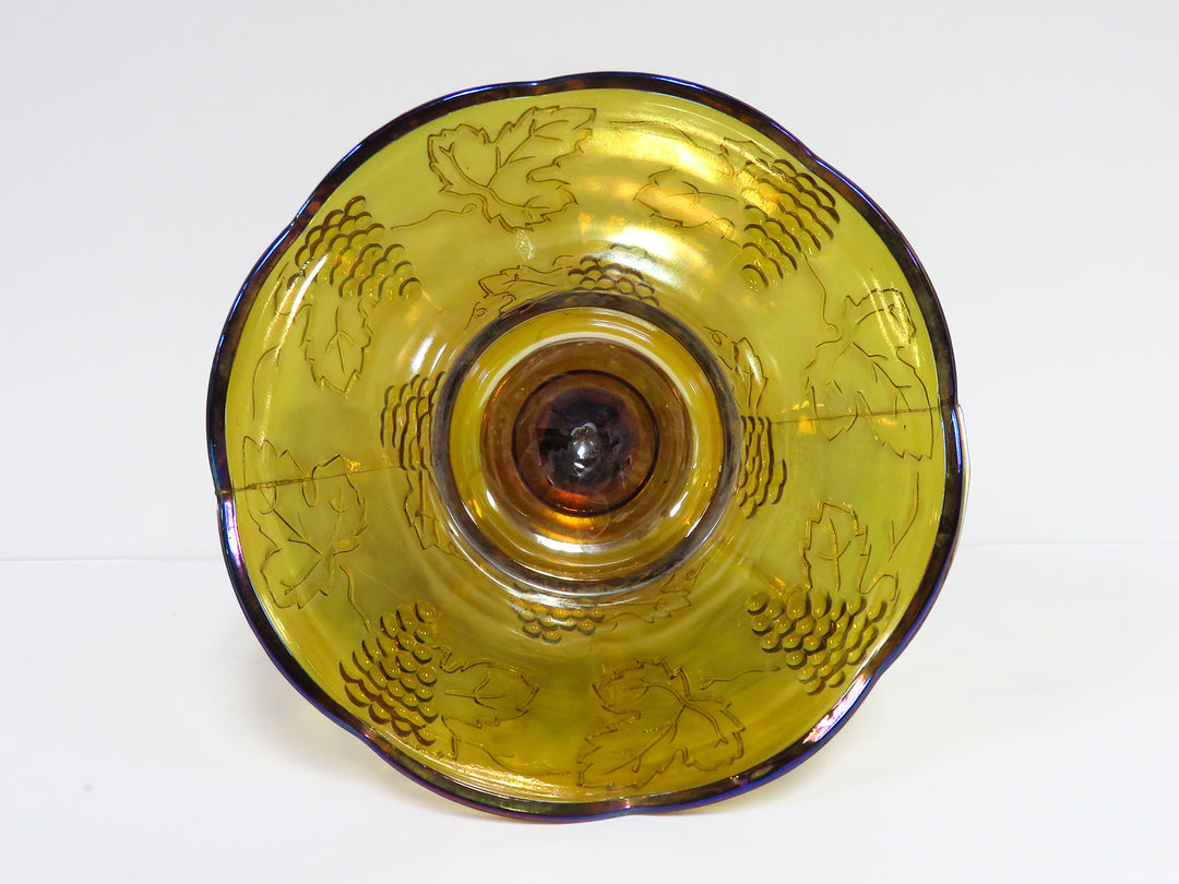 Amber Pedestal Bowl