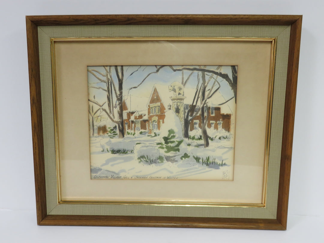 Glenview Jackman Fountian Park in Winter