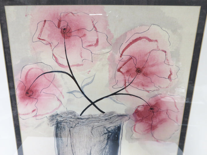 Pink Flowers in Vase Print