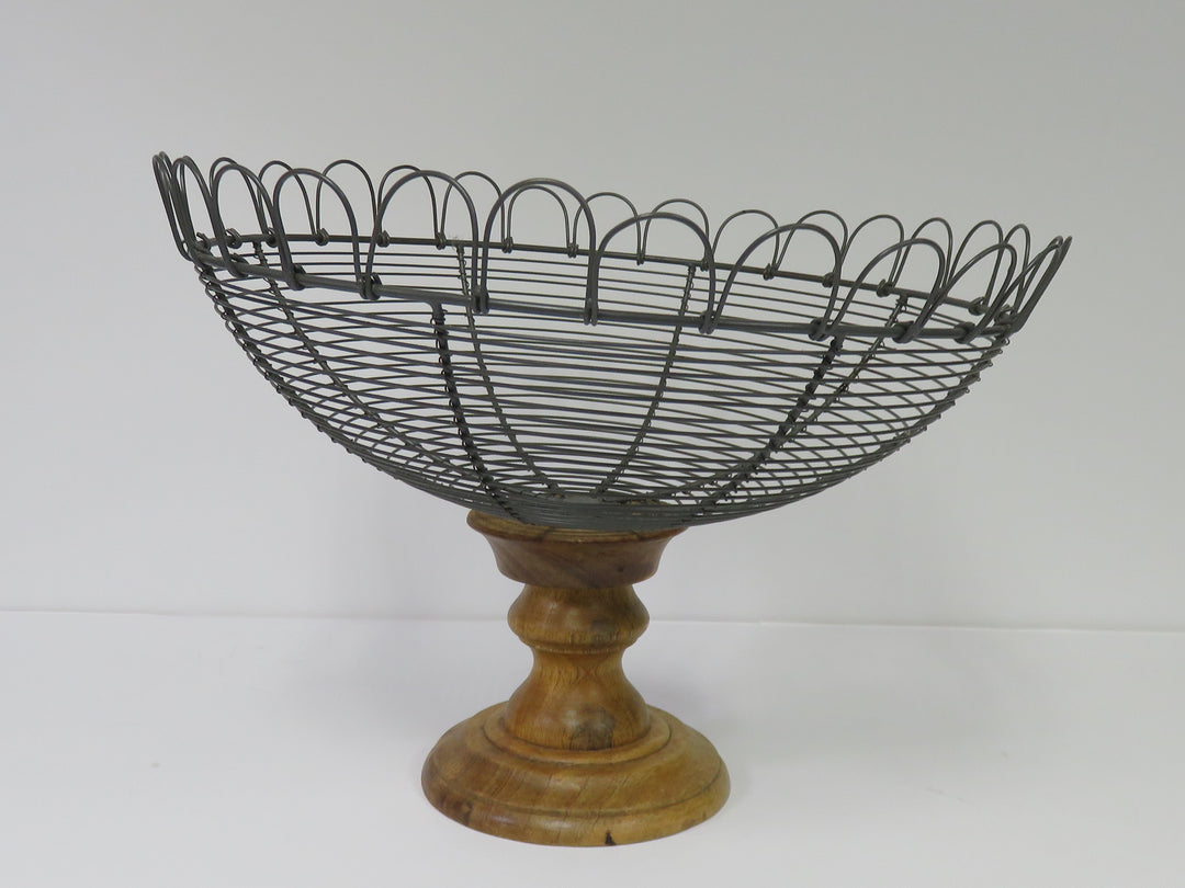 Pedestal Wire Bowl