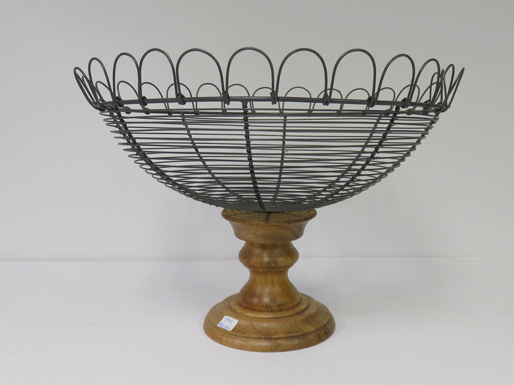 Pedestal Wire Bowl