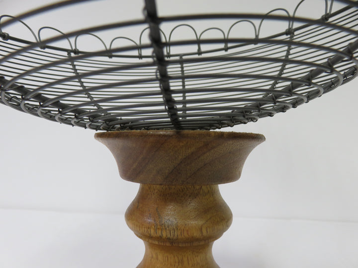 Pedestal Wire Bowl
