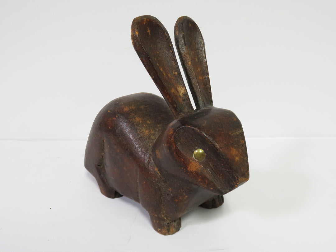 Folk Art Bunny Sculpture