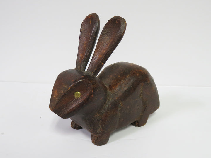 Folk Art Bunny Sculpture