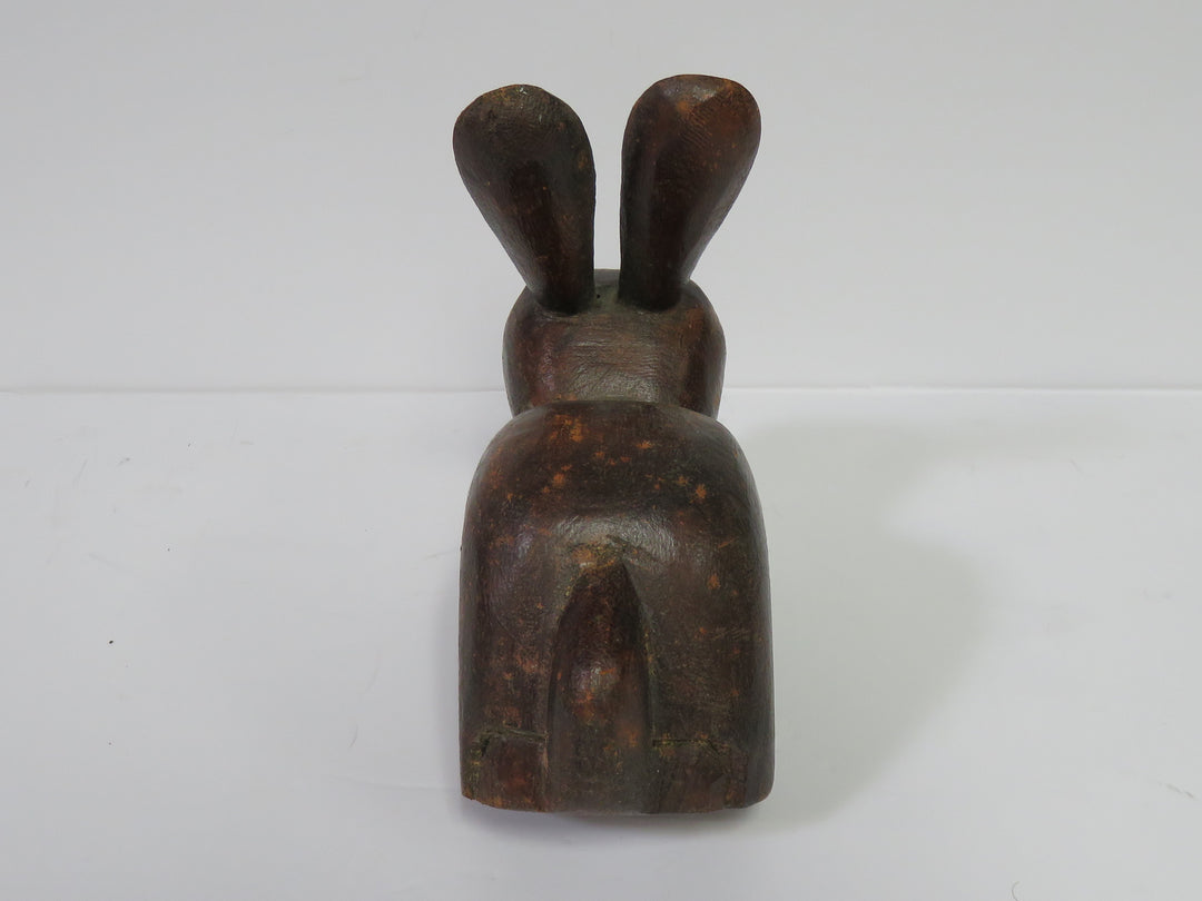 Folk Art Bunny Sculpture