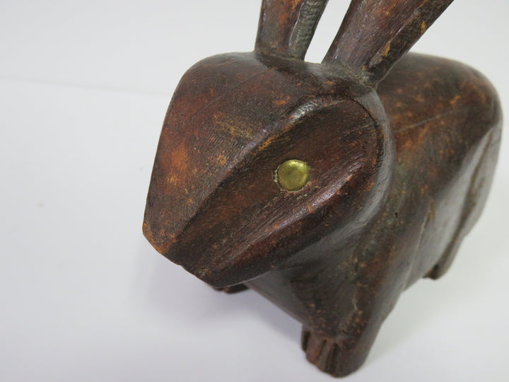 Folk Art Bunny Sculpture