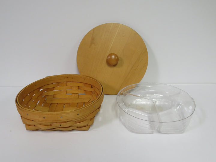 Longaberger Round Lidded Basket