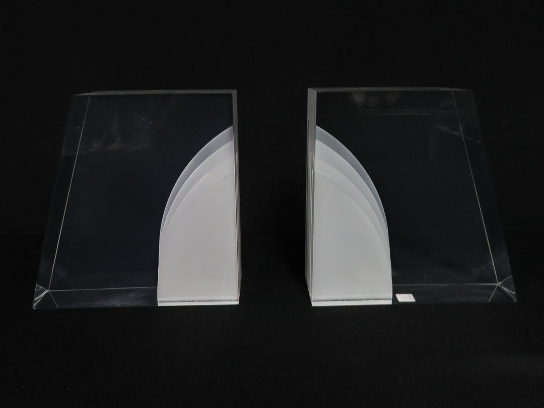 Ritts Astrolite Lucite Bookends