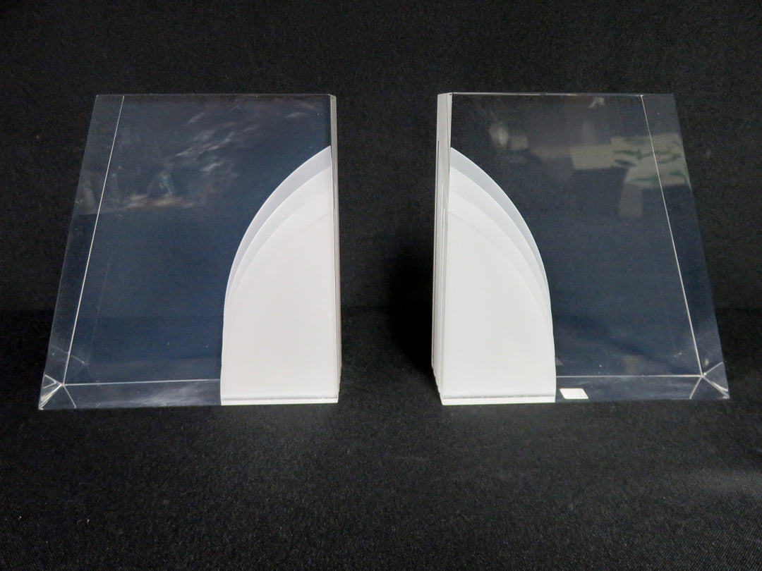 Ritts Astrolite Lucite Bookends