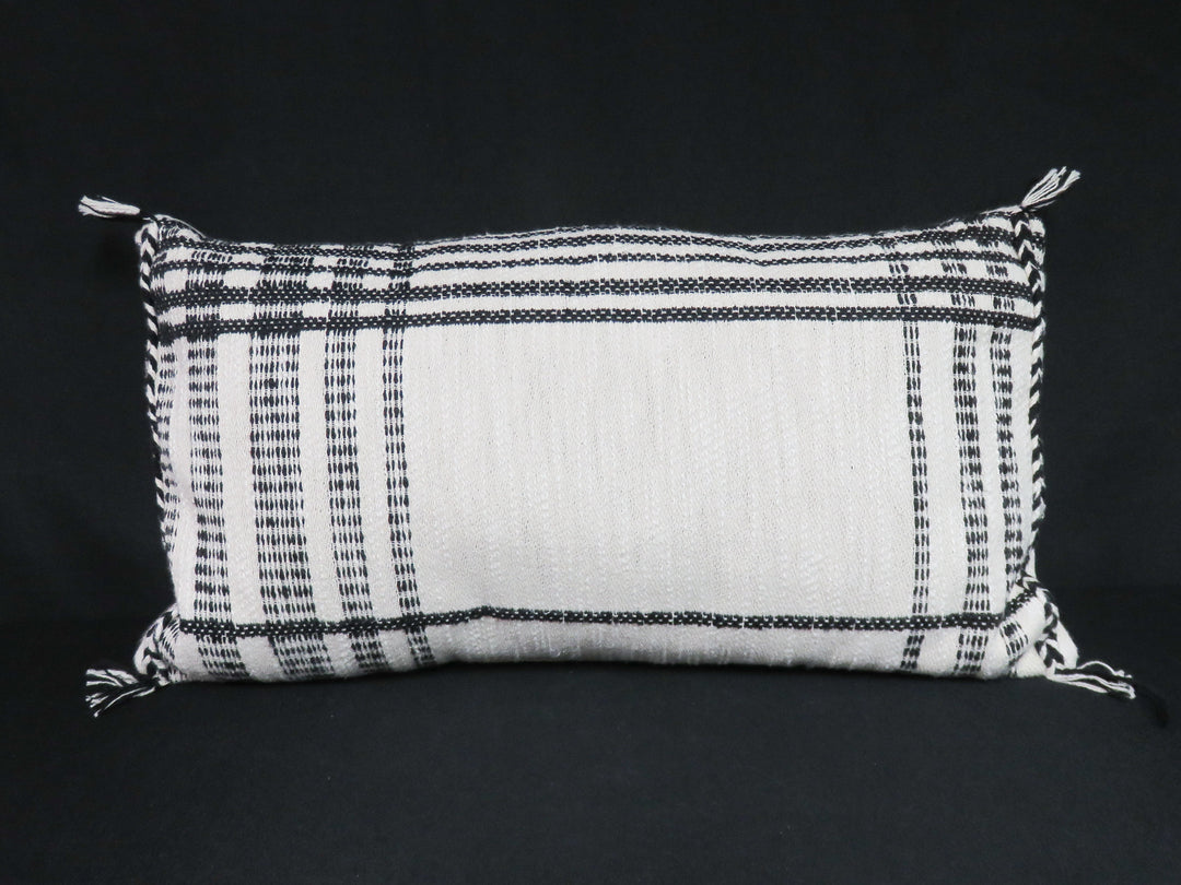 Cream & Black Lumbar Pillow