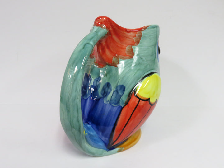 Hand Painted Parrot Pitcher