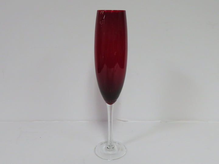 Ruby Red Champagne Flutes