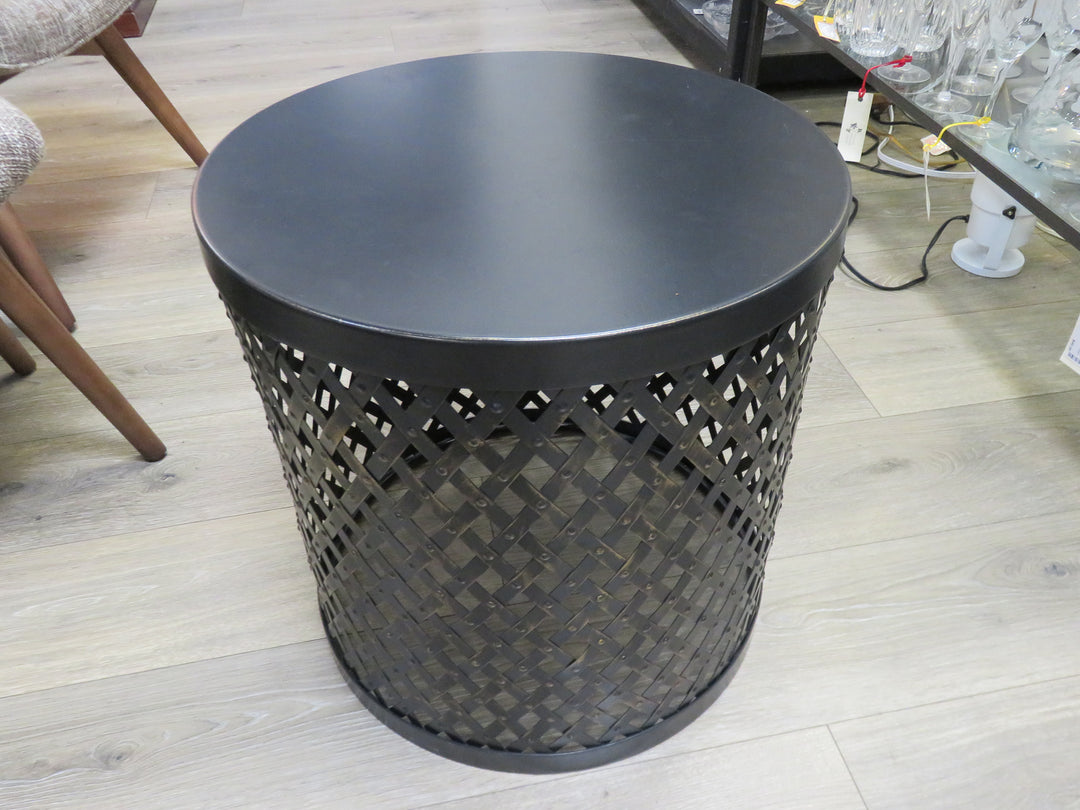 Metal Drum End Table